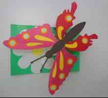 Aplicarea hârtiei colorate - "fluture"