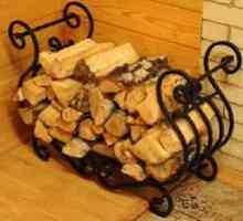 Drovnitsa în baie - stand mobil pentru lemn de foc