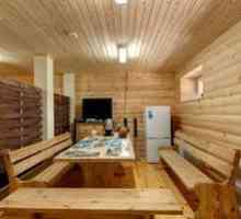 Facilități foto și de design ale sălii de relaxare din saună