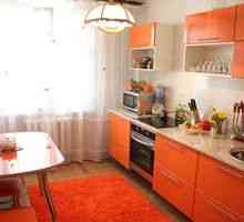Bucătărie portocalie în fotografie pentru o viață plictisitoare
