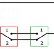 Schema de comutare a comutatorului în 2 poziții