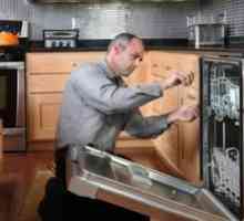 Instalarea mașinii de spălat vase cu mâinile în bucătăria finită
