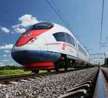Tren de mare viteză "sâni de peregrini": descriere, viteză maximă