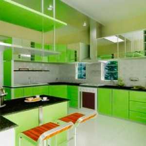 Fotografie a design-ului bucătăriilor verzi - dovadă a frumuseții lor