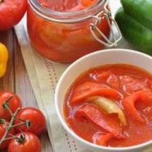 Lecho de tomate și piper pentru iarna