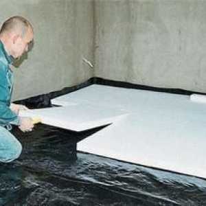 Styrofoam pentru izolarea podelei - ordinea lucrărilor