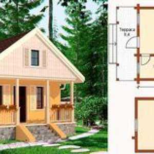 Proiectarea și aspectul casei de la 8 la 8 metri cu un mansardă